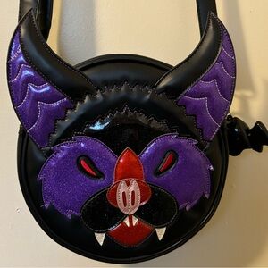 Love, Pain & Stitches Pumpkin Kult bat crossbody handbag